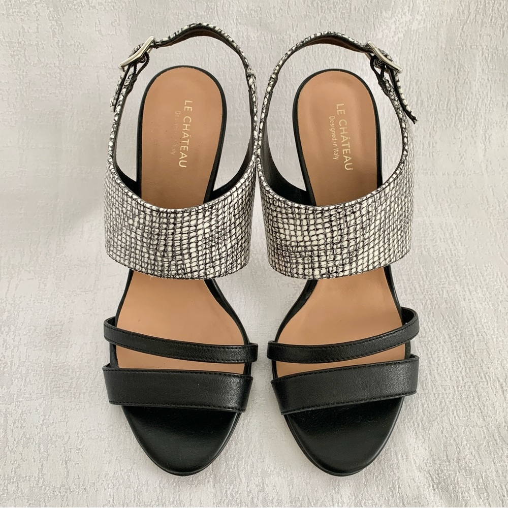 LE CHÂTEAU Leather Heeled Sandals